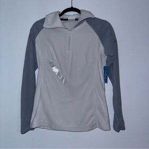 Columbia | Two Toned Grey 3/4 Fleece Zip Pullover